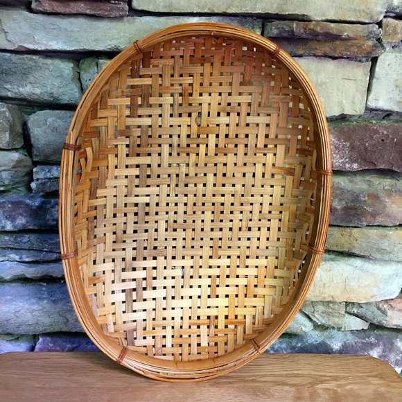 Vintage Wicker Basket Boho Wall Art